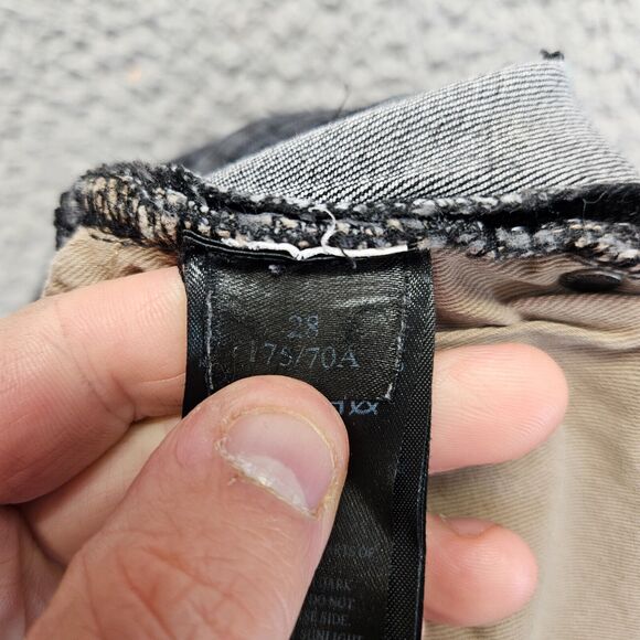 Allsaints Cigarette Jeans Womens‎ Size 28 Black Denim Skinny Button Fly - Picture 8 of 11